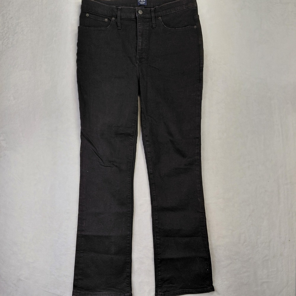 J.Crew High-Rise Bootcut Jeans Black Stretch Denim Pants Size 31